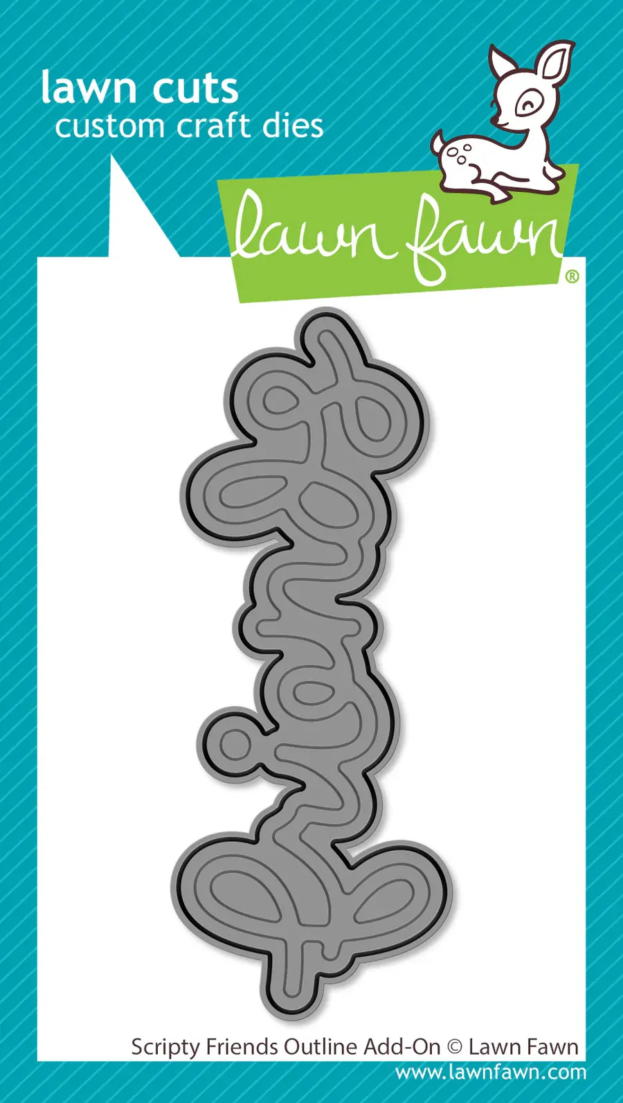 Lawn Fawn - Lawn Cuts - Scripty Friends Outline Add-On - LF4094