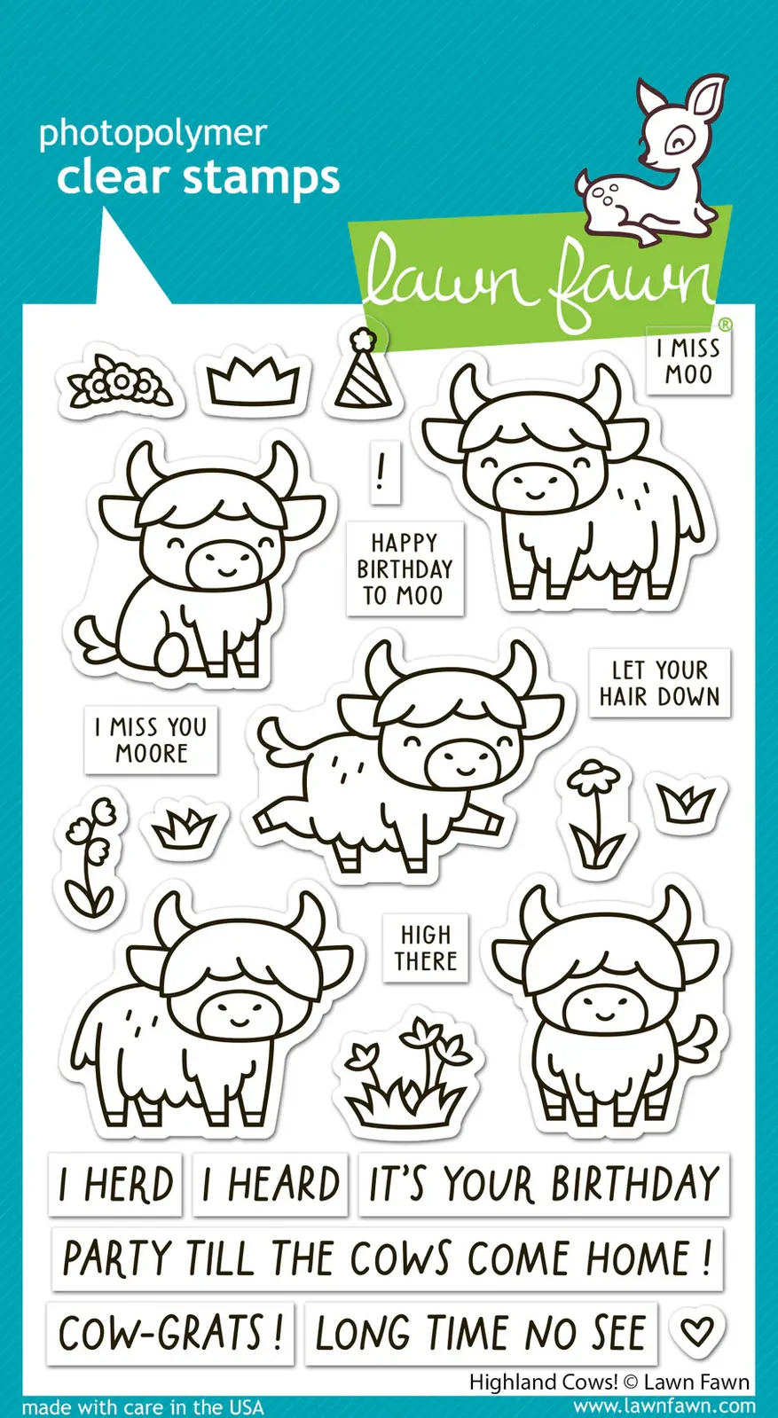 Lawn Fawn - Stamps - Highland Cows! - LF4116