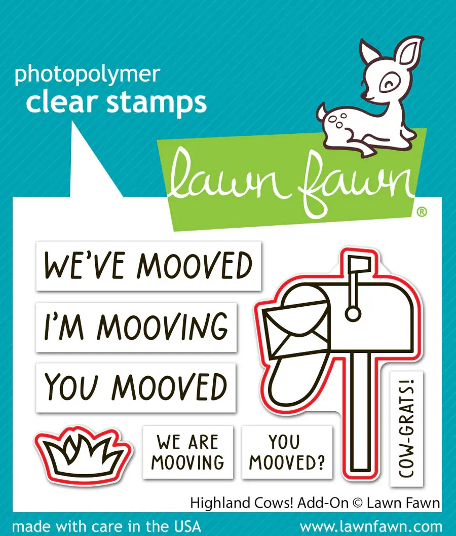 Lawn Fawn - Highland Cows! Add-On - Stamp and Die Bundle