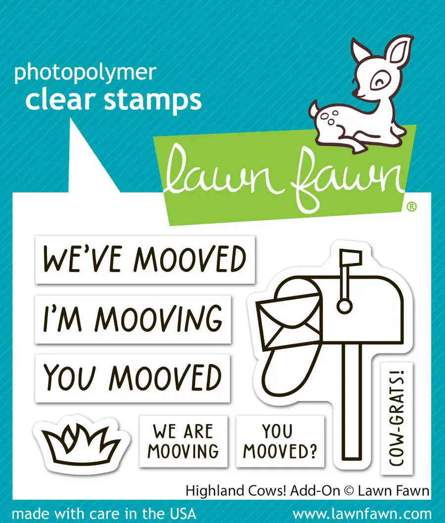 Lawn Fawn - Stamps - Highland Cows! Add-On - LF4119