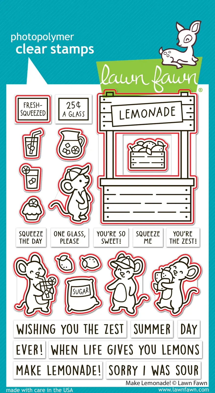Lawn Fawn - Make Lemonade! - Stamp and Die Bundle