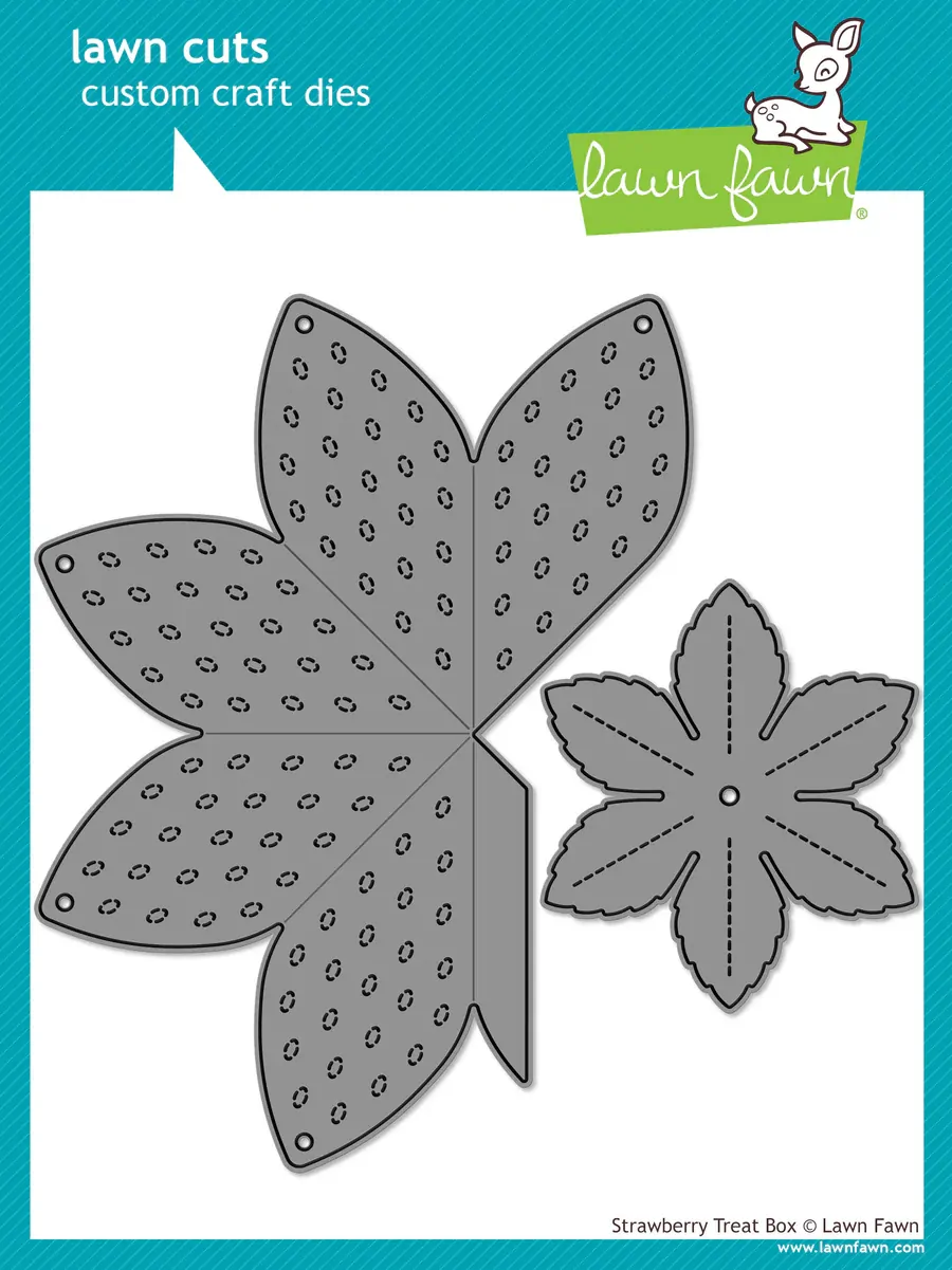 Lawn Fawn - Lawn Cuts - Strawberry Treat Box Dies - LF4136