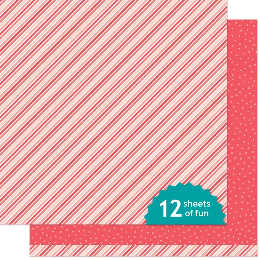 Lawn Fawn - Paper - Stripes 'n Sprinkles Autumn - Apple Bobbing - LF4178
