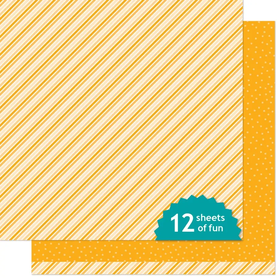 Lawn Fawn - Paper - Stripes 'n Sprinkles Autumn - Corn Maze - LF4179