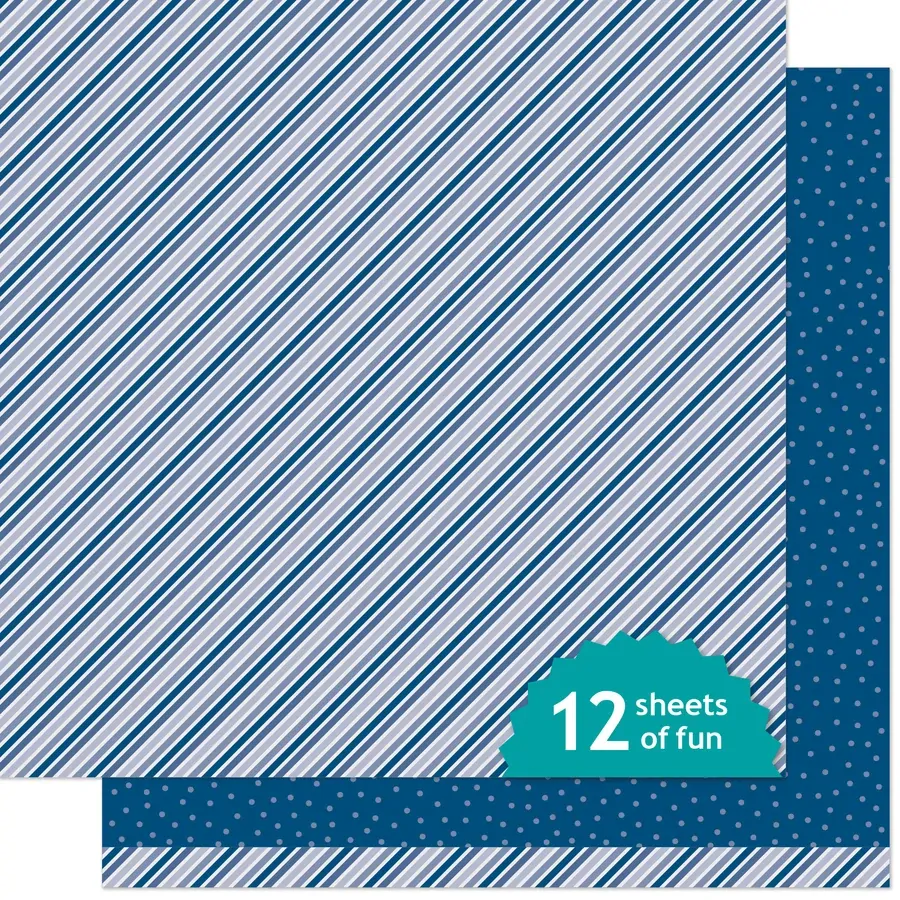 Lawn Fawn - Paper - Stripes 'n Sprinkles Autumn - Full Moon - LF4181