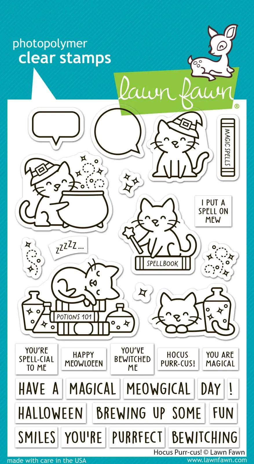 Lawn Fawn - Stamps - Hocus Purr-cus! - LF4186
