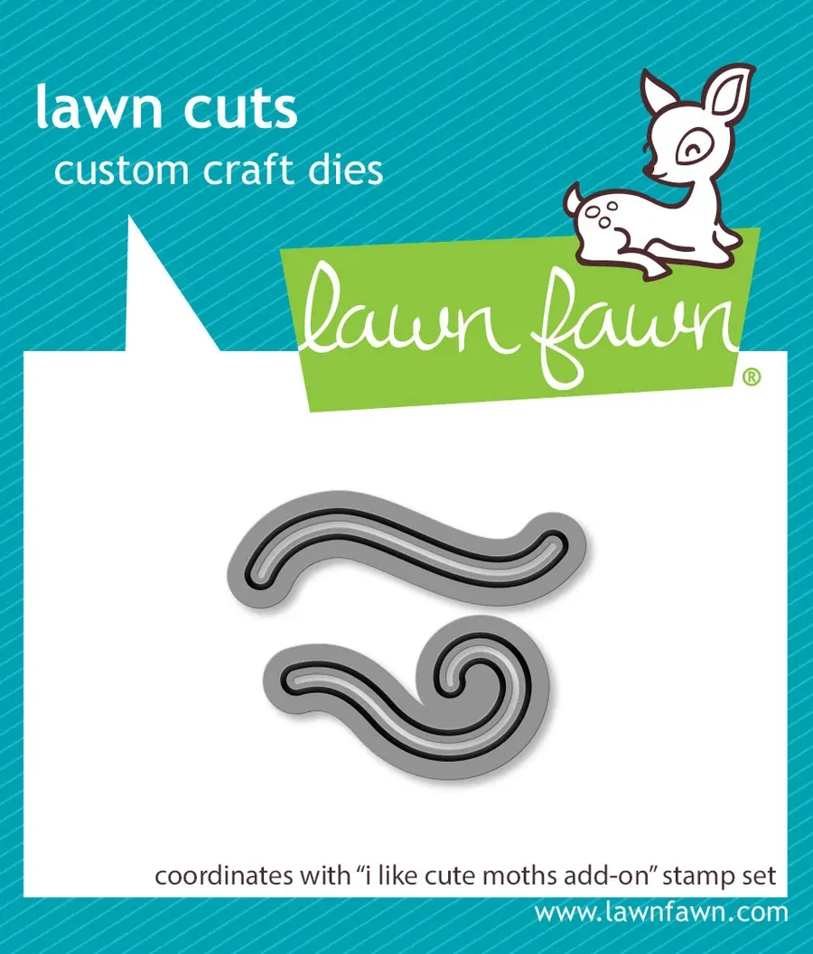 Lawn Fawn - Lawn Cuts - I Like Cute Moths Add-On - LF4196