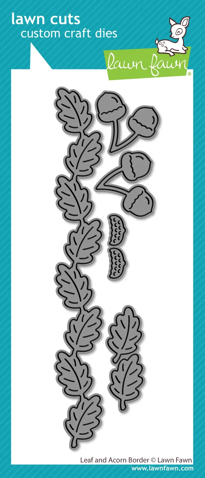 Lawn Fawn - Lawn Cuts - Leaf And Acorn Border - LF4211