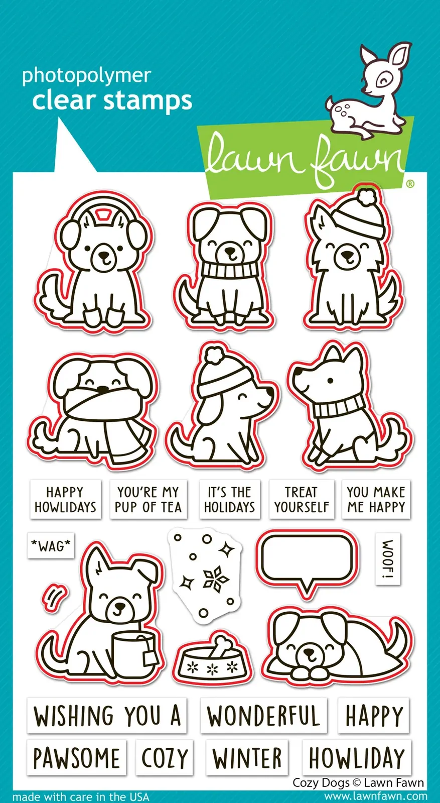Lawn Fawn - Cozy Dogs - Stamp and Die Bundle