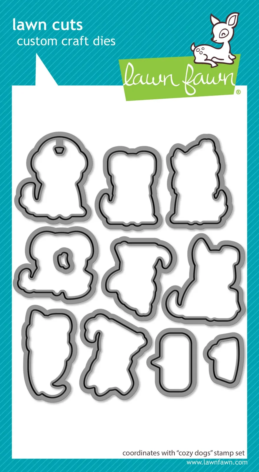 Lawn Fawn - Lawn Cuts - Cozy Dogs - LF4251