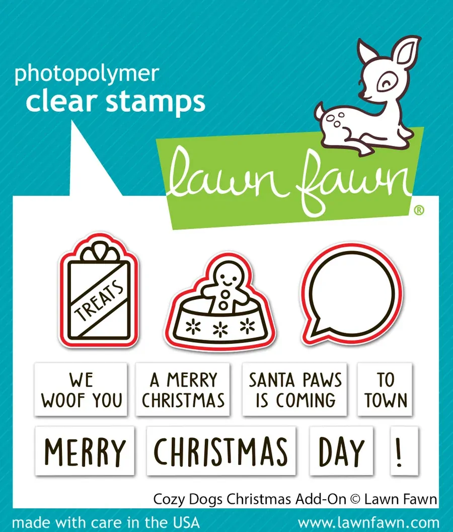 Lawn Fawn - Cozy Dogs Christmas Add-On - Stamp and Die Bundle