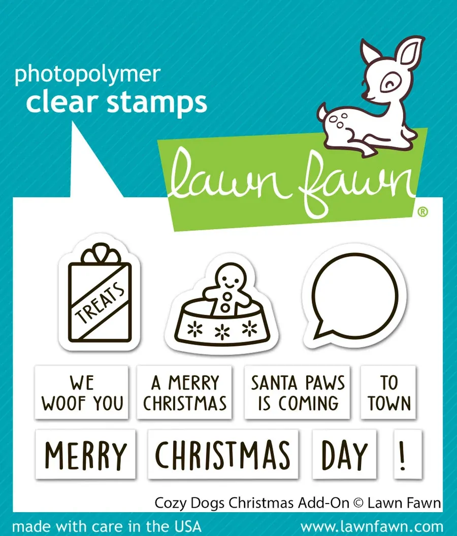 Lawn Fawn - Stamps - Cozy Dogs Christmas Add-On - LF4253