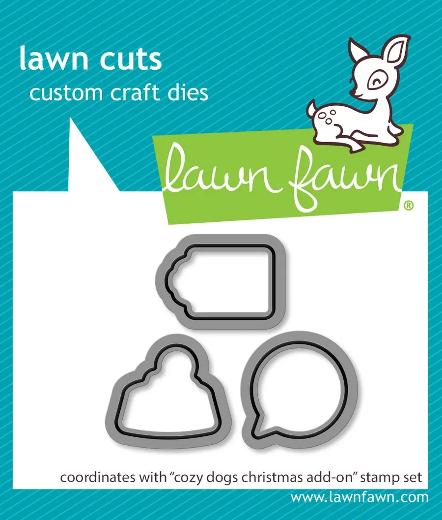Lawn Fawn - Lawn Cuts - Cozy Dogs Christmas Add-On - LF4254