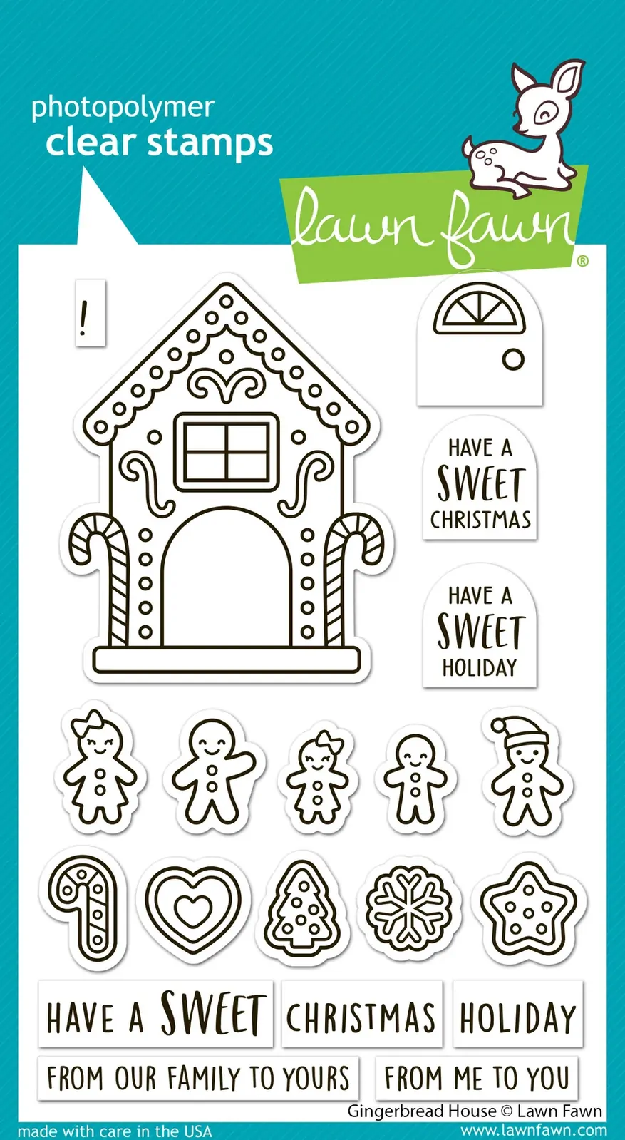 Lawn Fawn - Stamps - Gingerbread House - LF4256