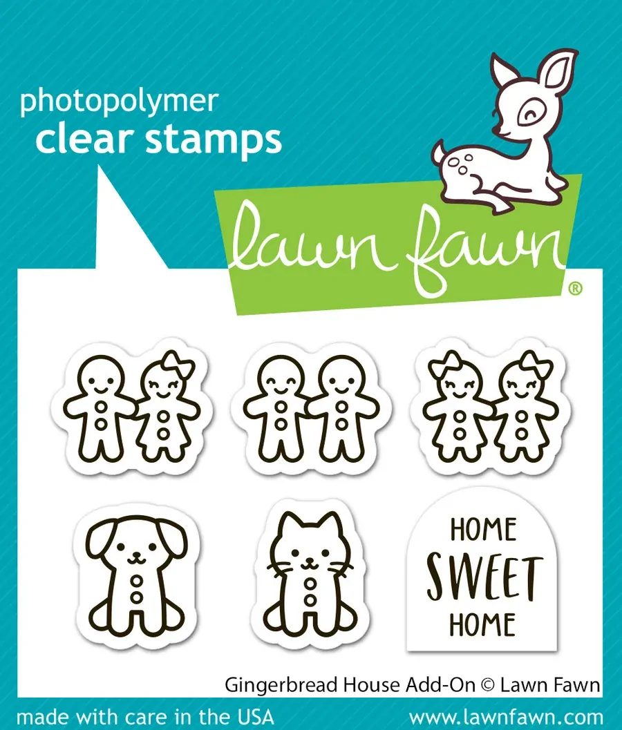 Lawn Fawn - Stamps - Gingerbread House Add-On - LF4259