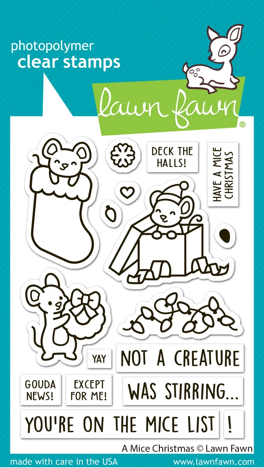 Lawn Fawn - Stamps - A Mice Christmas - LF4265