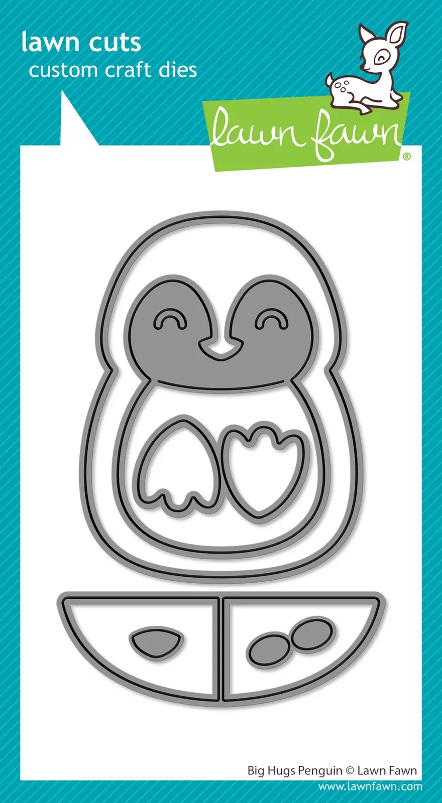Lawn Fawn - Lawn Cuts - Big Hugs Penguin Dies - LF4268