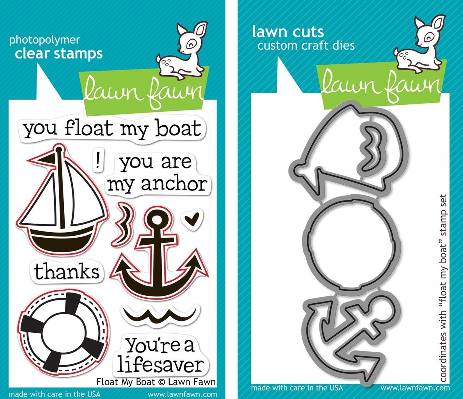 Lawn Fawn Float My Boat Stamp+Die Bundle