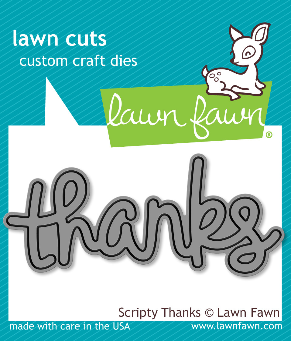 Lawn Fawn Cuts Scripty Thanks Dies LF690 