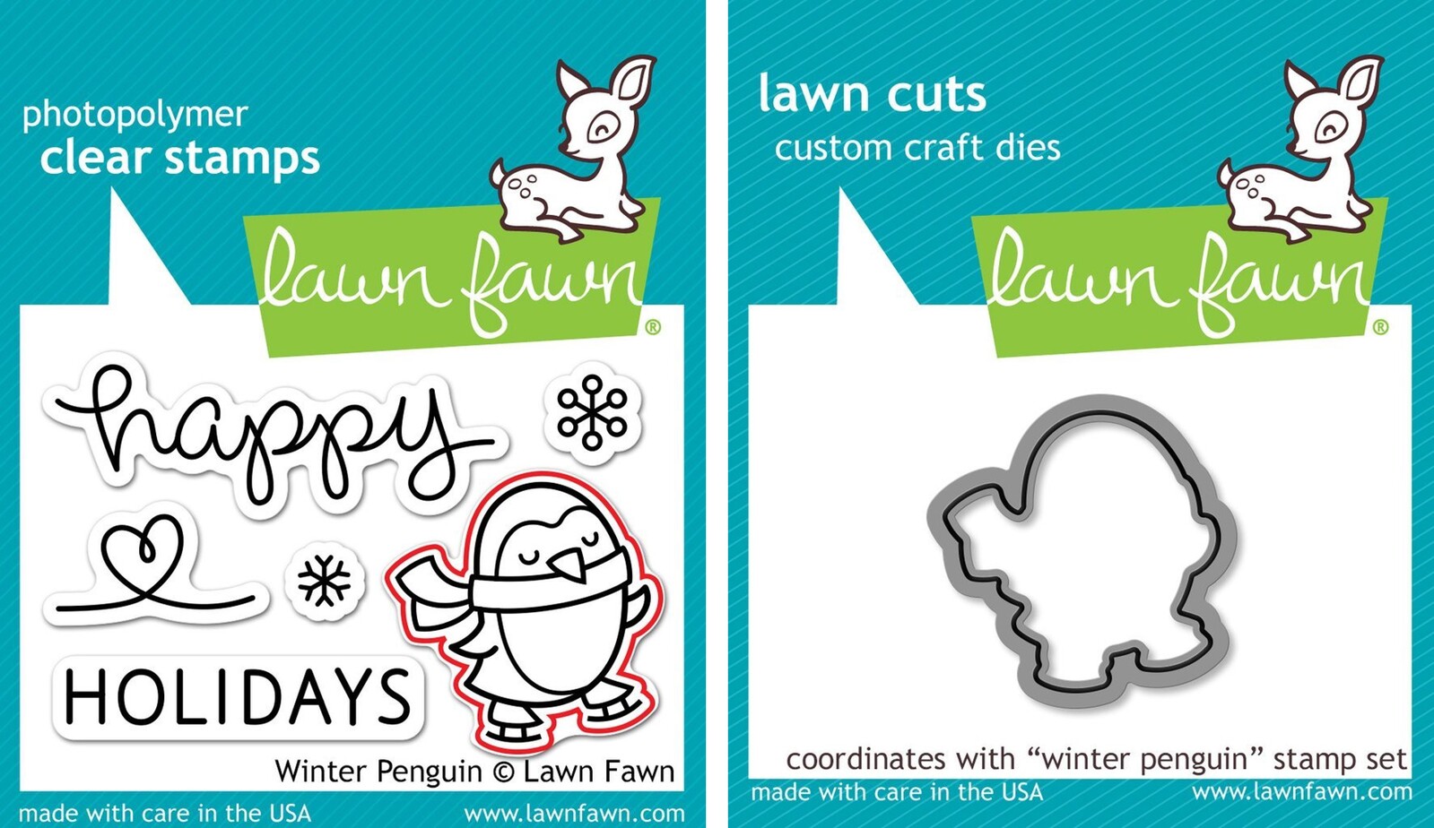 Lawn Fawn Winter Penguin Stamp+Die Bundle