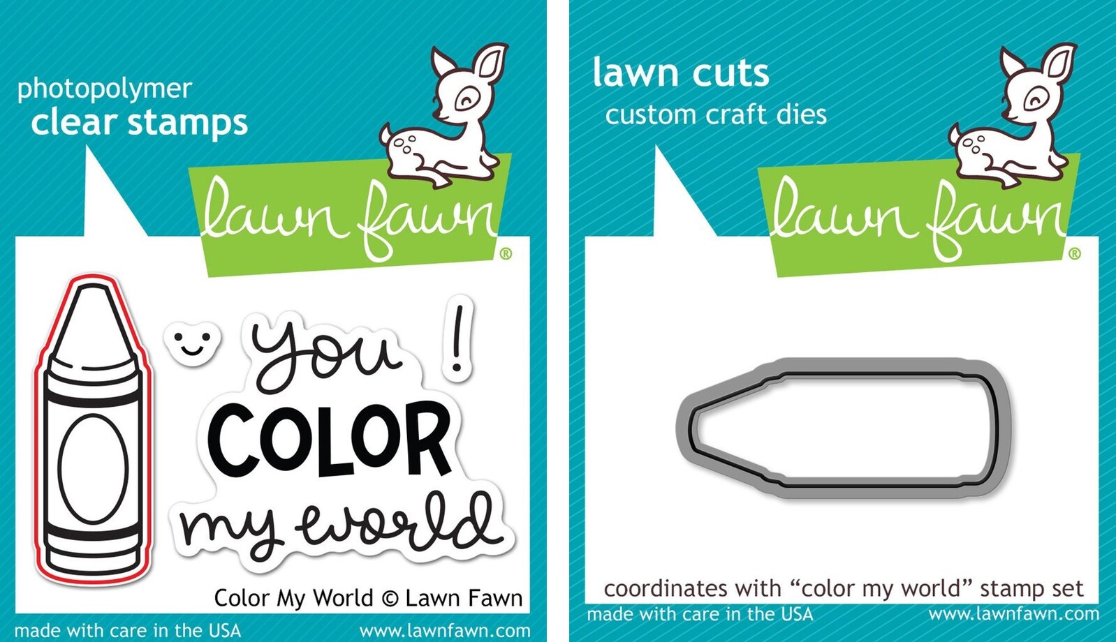 Lawn Fawn Color My World Stamp+Die Bundle