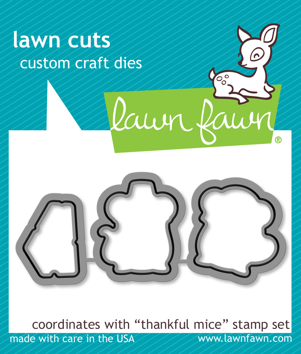 Lawn Fawn Cuts Thankful Mice Dies LF937 