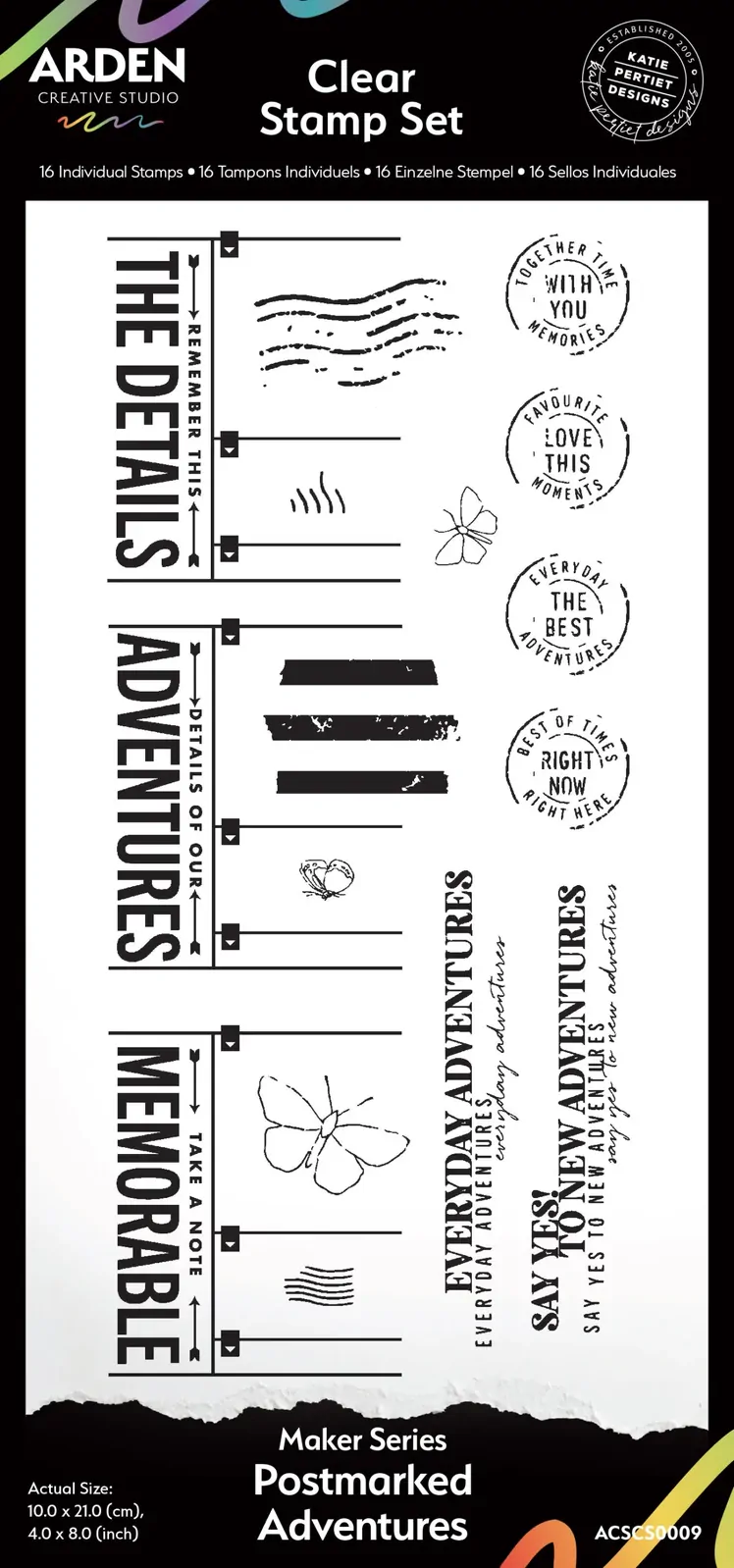 Arden Creative Clear Stamp Set - Maker Series - Postmarked Adventures