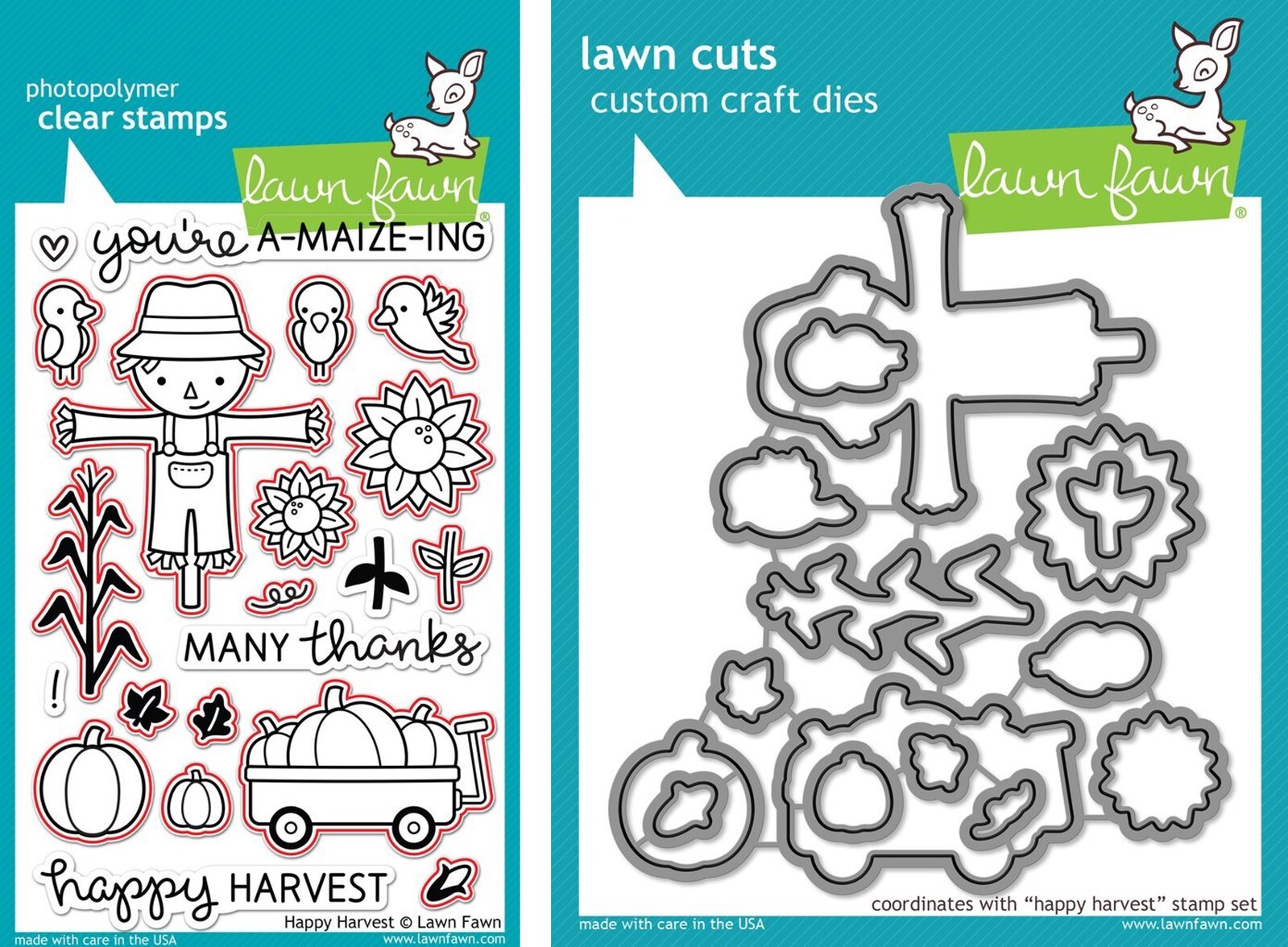 Lawn Fawn Happy Harvest Stamp+Die Bundle
