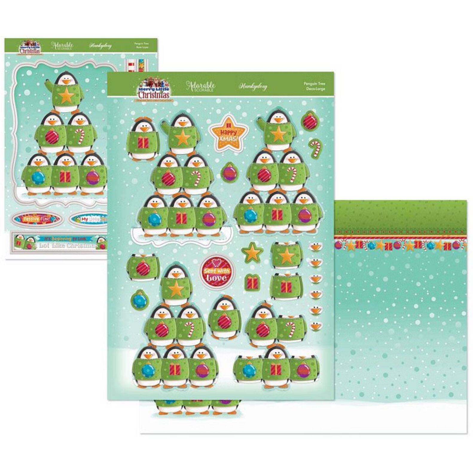 Hunkydory Crafts A Merry Christmas Deco-Large Set - Penguin Tree