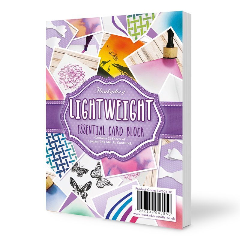 Buy the Hunkydory Crafts Lightweight White A5 Cardstock 75 Sheets 190gsm online at Scrap Dragon