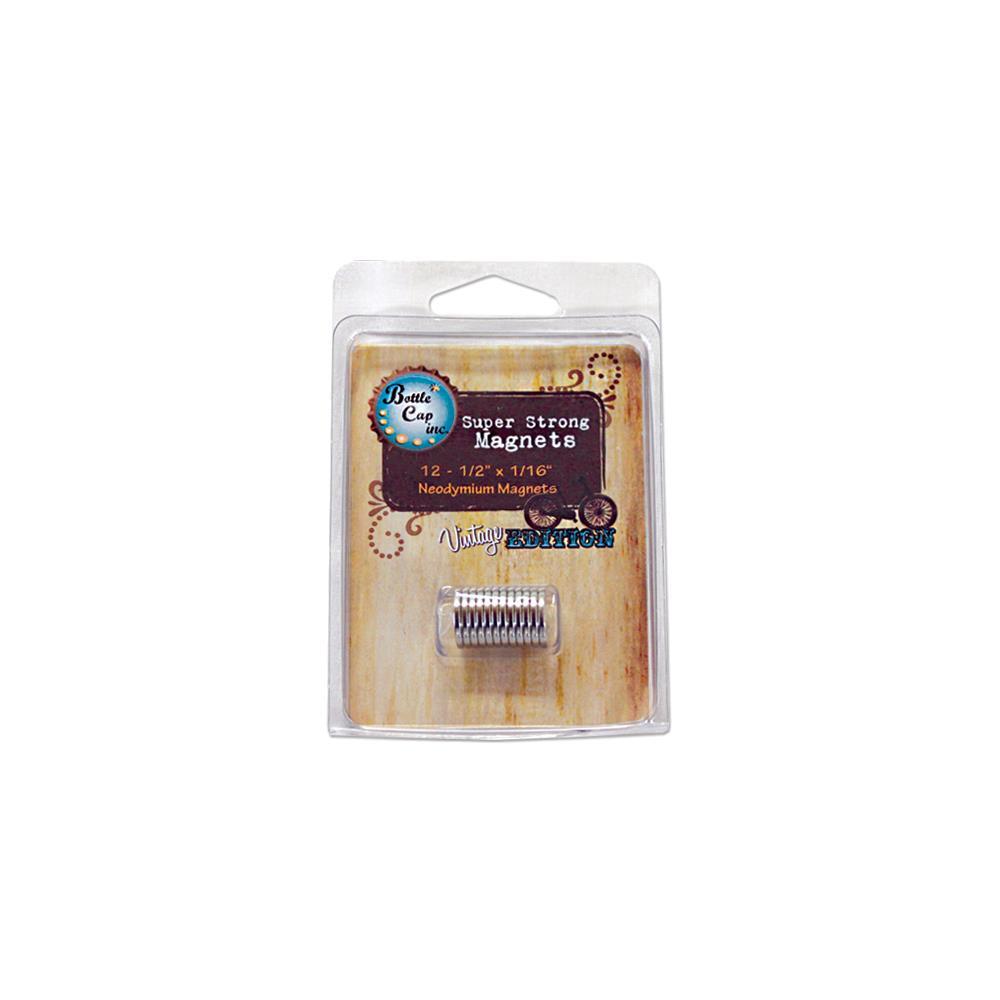 Bottle Cap Inc Vintage Magnets 0.5 Inch Discs 12pk
