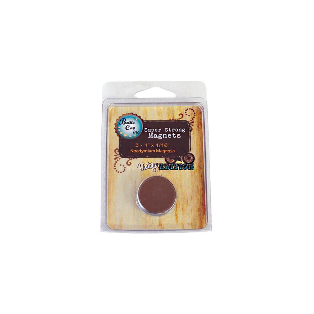 Bottle Cap Inc Vintage Magnets 1 Inch Discs 3pk