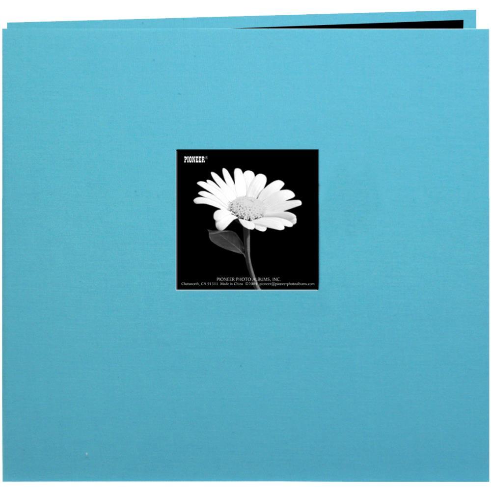 12x12 Scrapbooking Photo Album with Window Turquoise Blue