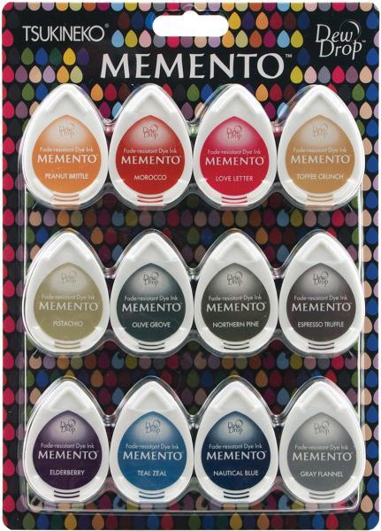 Memento Ink Pads Dew Drops Snow Cones 12pc Set