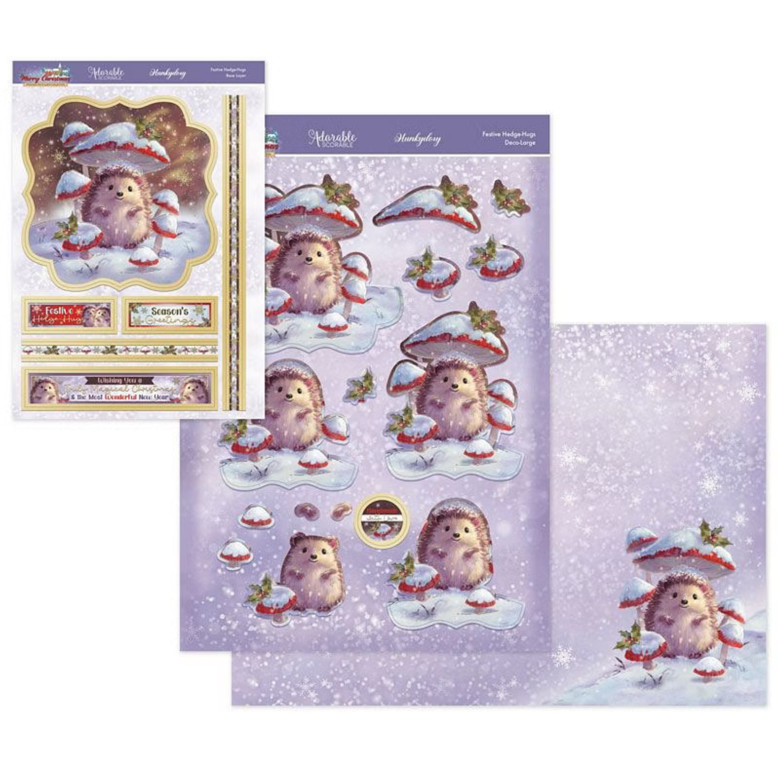 Hunkydory Crafts A Very Merry Christmas Deco-Large Set - Christmas Hedge-Hugs