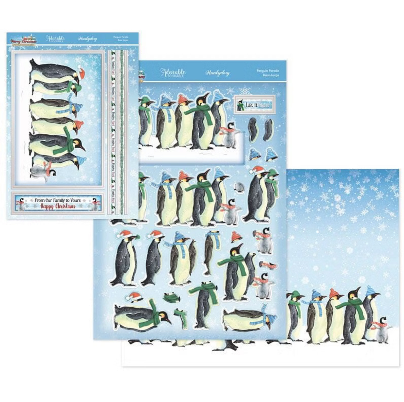 Hunkydory Crafts A Very Merry Christmas Deco-Large Set - Penguin Parade