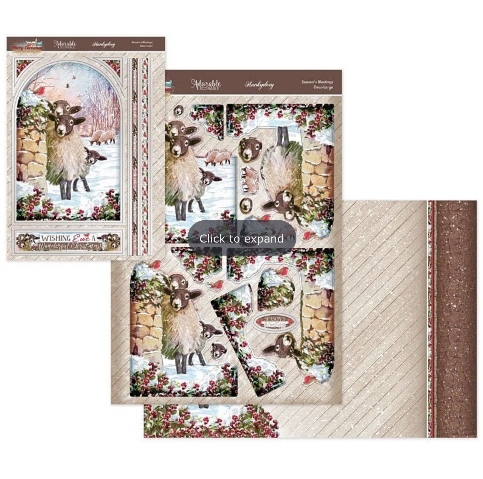 Hunkydory Crafts A Very Merry Christmas Deco-Large Set - Season’s Bleatings