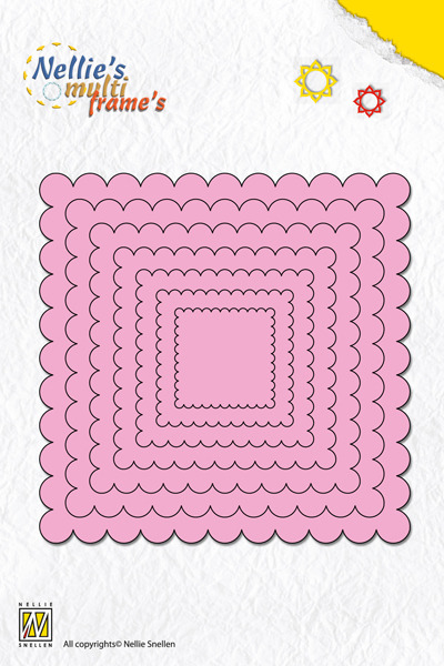 Nellie's Multi Frames Dies Wavy Square MFD073 