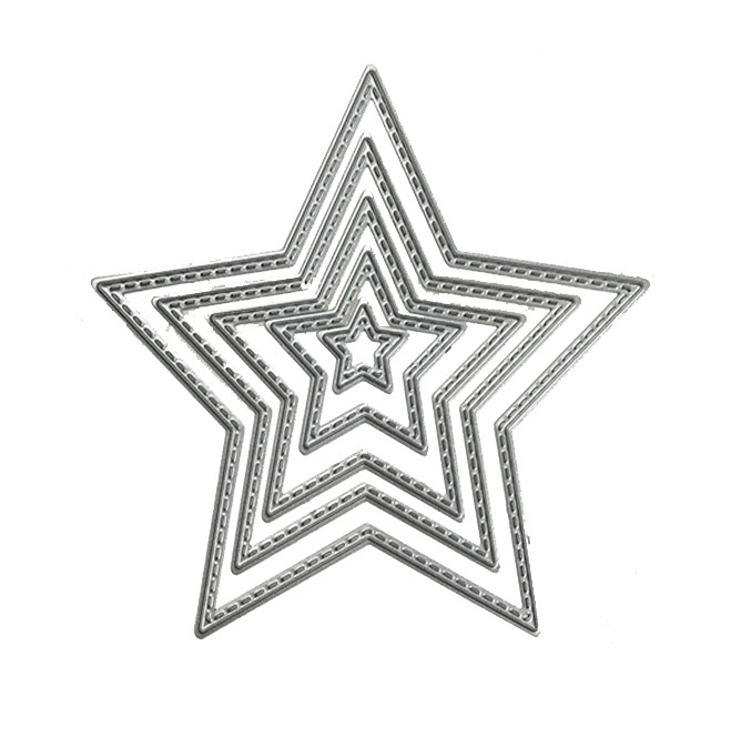 Scrap Dragon Nesting Dies Star Stitched 