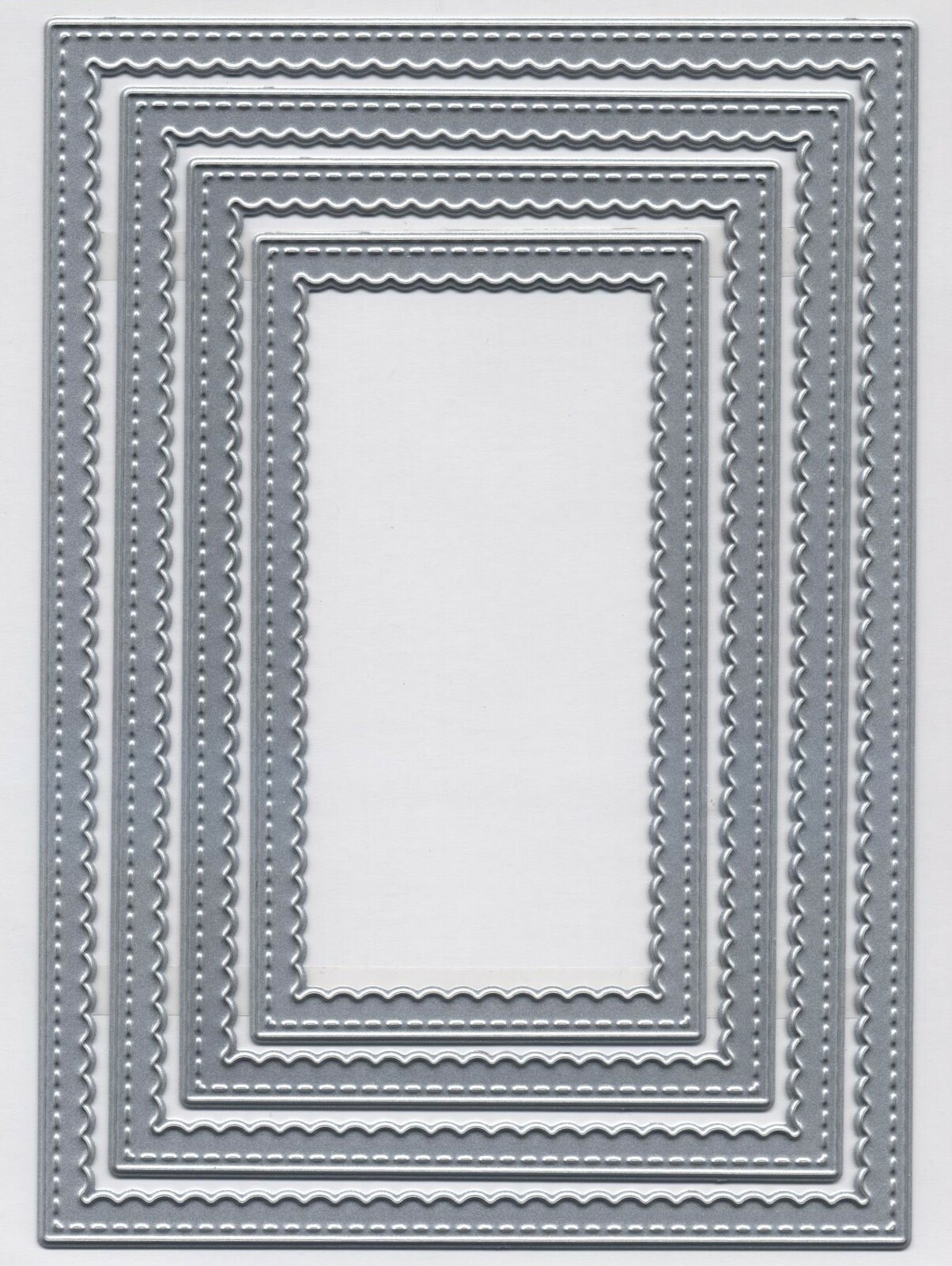 Scrap Dragon Nesting Dies A6 Stitched Rectangle Scallop Frames