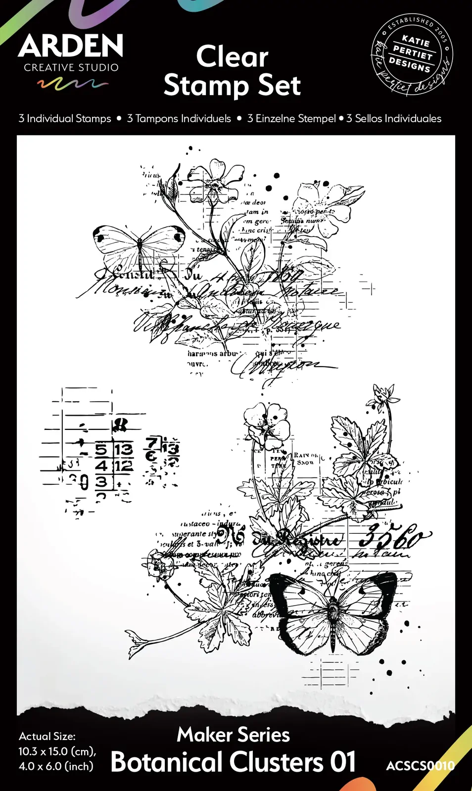 Arden Creative Clear Stamp Set - Maker Series - Botanical Clusters 01
