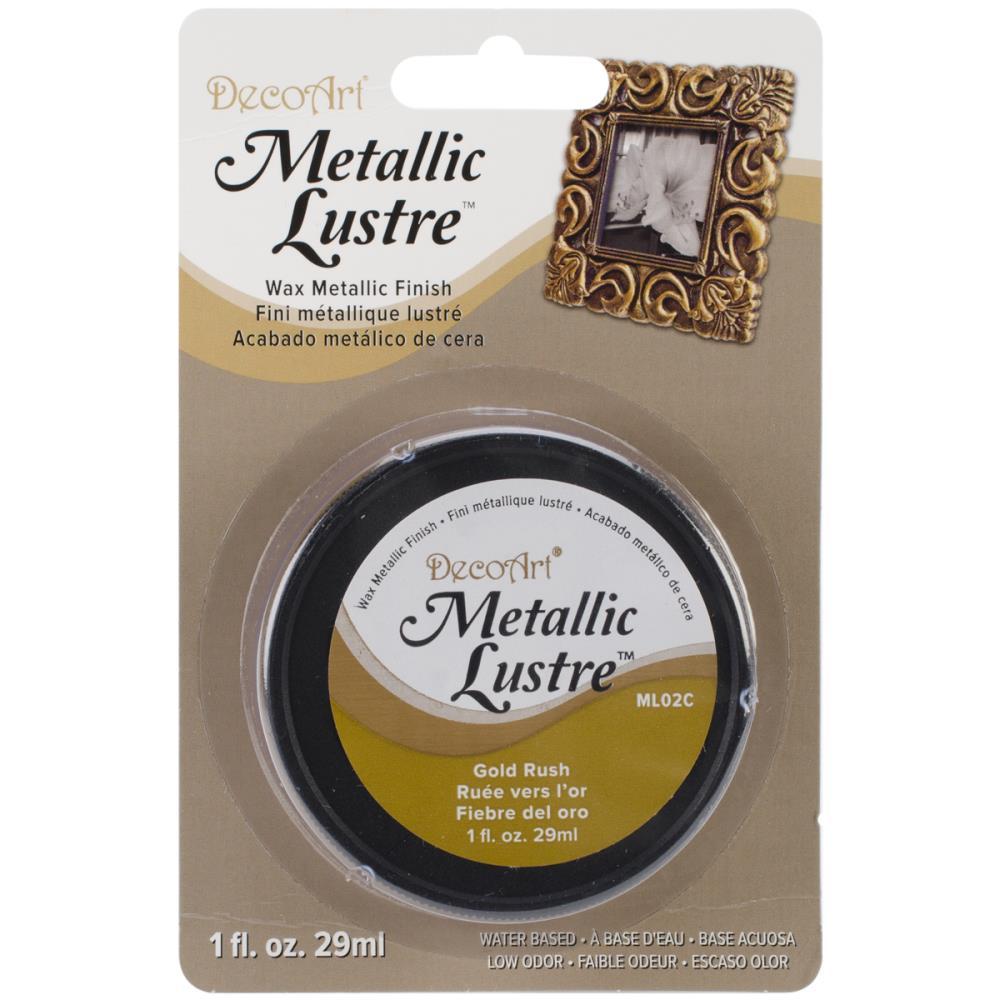 Deco Art Metallic Lustre Wax Finish 1oz Gold Rush