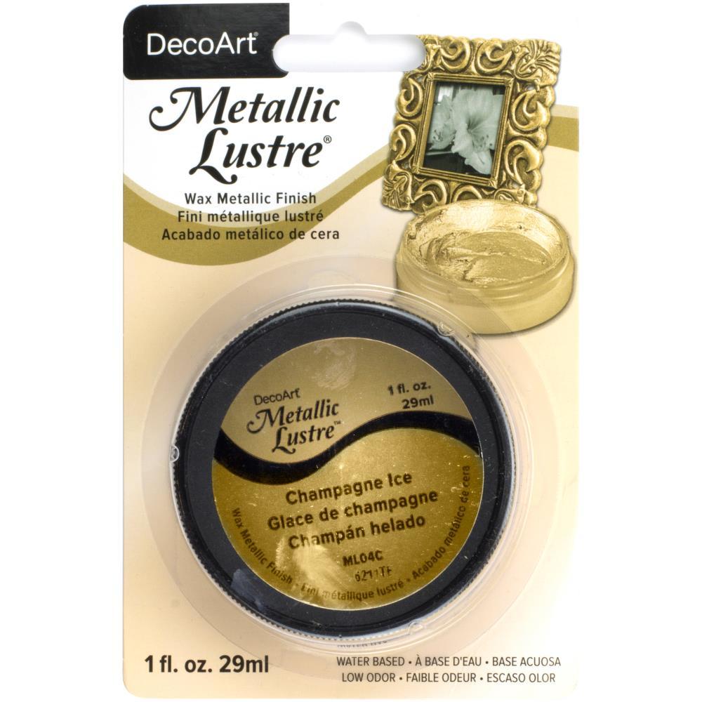 Deco Art Metallic Lustre Wax Finish 1oz Champagne Ice