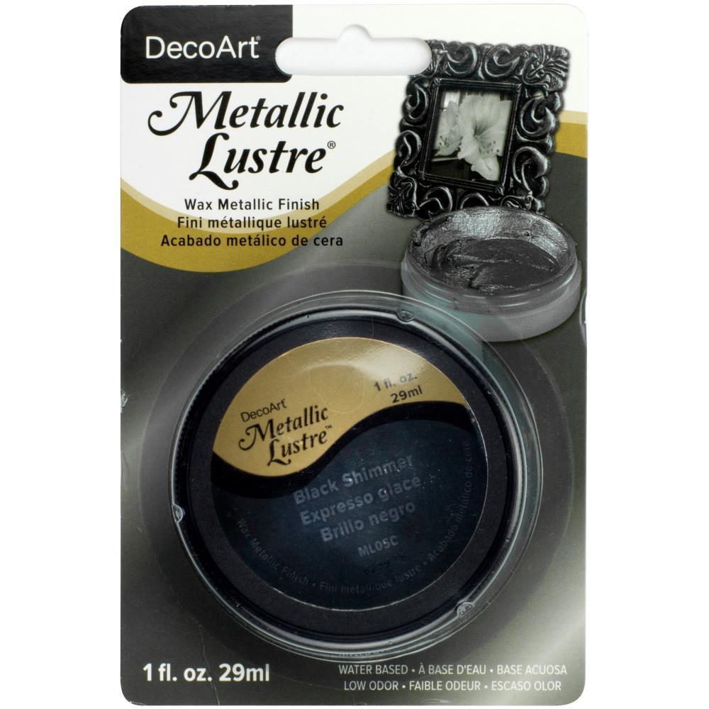 Deco Art Metallic Lustre Wax Finish 1oz Black Shimmer