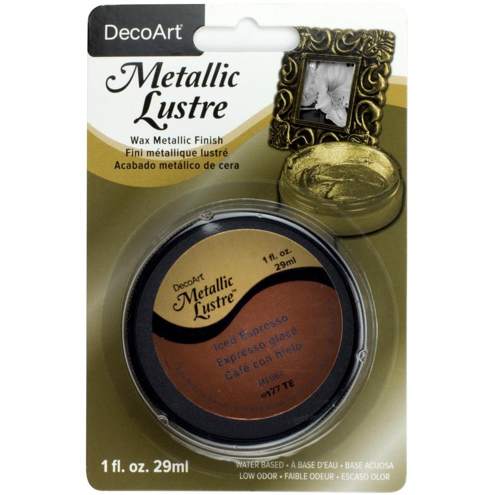 Deco Art Metallic Lustre Wax Finish 1oz Iced Espresso