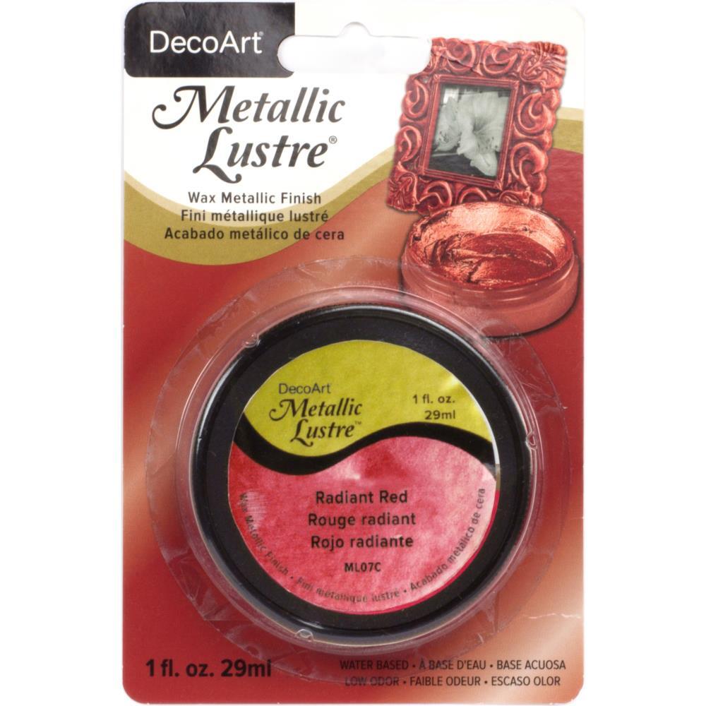 Deco Art Metallic Lustre Wax Finish 1oz Radiant Red