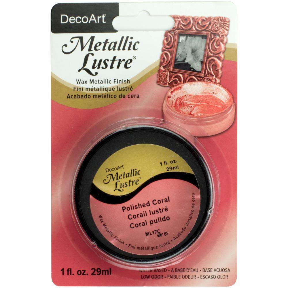 Deco Art Metallic Lustre Wax Finish 1oz Polished Coral