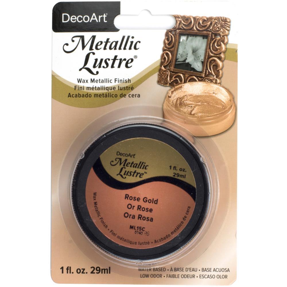 Deco Art Metallic Lustre Wax Finish 1oz Rose Gold