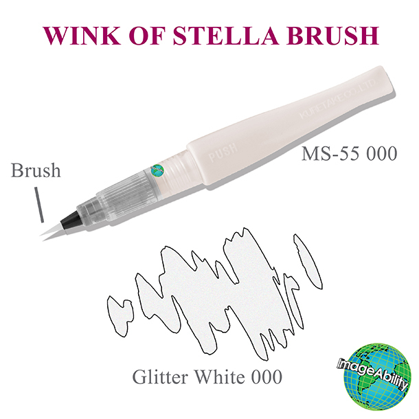 Zig Wink Of Stella Brush II Glitter Marker White
