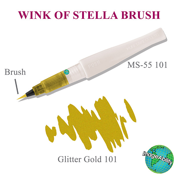 Zig Wink Of Stella Brush II Glitter Marker Gold